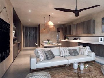 Departamento amplio con alberca privada y amenidades en venta Aldea Zamá