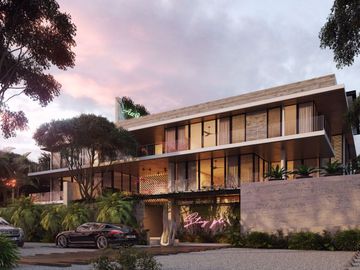 Departamento amplio con alberca privada y amenidades en venta Aldea Zamá