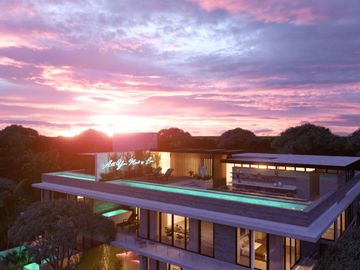 Departamento amplio con alberca privada y amenidades en venta Aldea Zamá