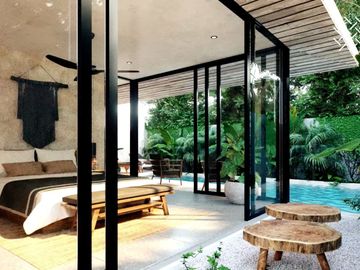 Departamento amplio con alberca privada y amenidades en venta Aldea Zamá