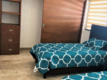 A104:Venta Hermoso Depto Amueblado 3 rec en Planta Baja en Cancún