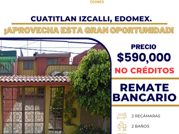 CASA EN RECUPERACION BANCARIA UBICADA EN ISIDRO FABELA 9, COLONIA CUMBRIA, CUATITLAN IZCALLI, ESTADO DE MEXICO, C.P. 54740.