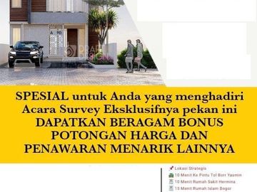 Rumah Cimanggu Garden, Baru 2 LANTAI Mewah Dekat Cimanggu Murah Tanah Sereal Kota Bogor, Jual Dijual