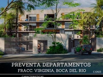 DEPARTAMENTO EN PREVENTA FRACC. VIRGINIA BOCA DEL RIO