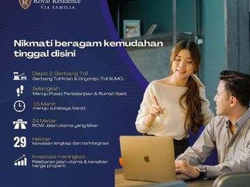 BARU, Rumah Royal Residence 2 Menganti Via Familia Wiyung Gresik DP 0%