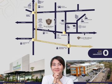 BARU, Rumah Royal Residence 2 Menganti Via Familia Wiyung Gresik DP 0%