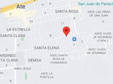VENTA TERRENO ATE URB. REAL STA CLARA INGRESANDO POR PISTA NUEVA 251M2