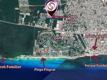 Casa con con jardín, alberca, Casa Club, cenote y Area de juegos, Allegranza, Playa del carmen.
