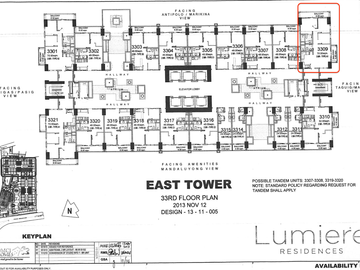 Ready for Occupancy 3 Bedroom Unit with Parking in Lumiere Residences