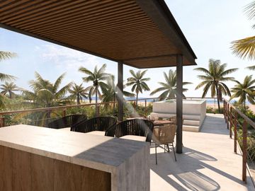 Penthouse con alberca privada y vista al mar, en venta Telchac.