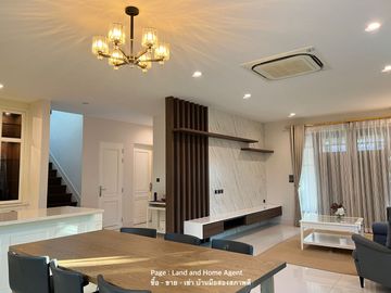 Detached house for Sale or Rent Nantawan Bangna Km.7 village, 4 bedroom Size S, Inside corner plot.