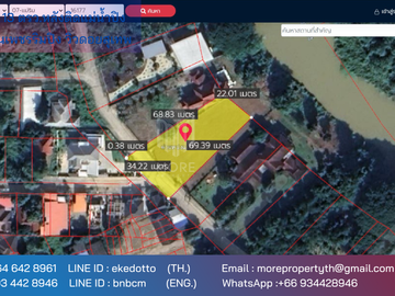 More-072LS Land for sale in Chiang Mai 1 rai 1 ngan 13 sq.wa. near the outer ring road Don Kaeo Sub-district. Mae Rim District, Chiang Mai