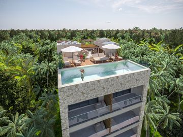Estudios AMUEBLADOS Y EQUIPADOS CON VISTA AL MAR EN PLAYA DEL CARMEN