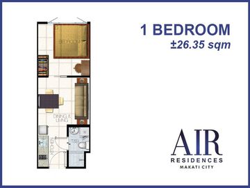 1 bedroom RFO 26sqm Like Rent-to-own Terms near Ayala Ave, Makati Med, Subway - Air Residences Early Move-in