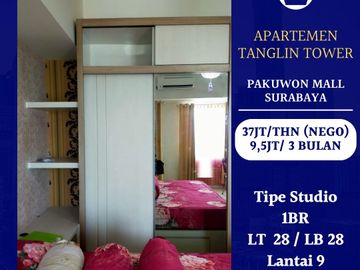 Sewa Apartemen Tanglin Tower Pakuwon Mall Strategis Tipe Studio Murah dkt Citraland Bukit Darmo