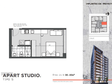 805 Bellavista Ubicación, estilo y Confort. Suite estudio 30,00 metros. A estrenar