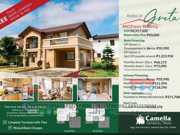 House and Lot For Sale in General Trias Cavite - Camella General Trias