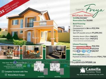 House and Lot For Sale in General Trias Cavite - Camella General Trias