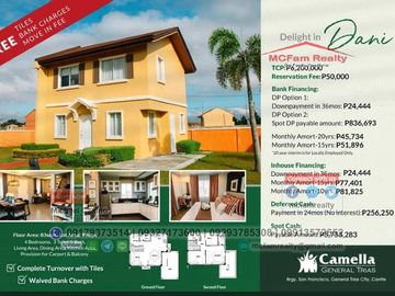 House and Lot For Sale in General Trias Cavite - Camella General Trias