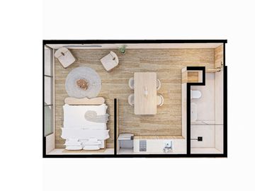 DEPARTAMENTOS DE 1 HABITACIÓN EN VENTA EN TULUM AMUEBLADO