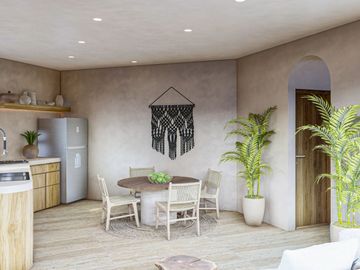 DEPARTAMENTOS DE 1 HABITACIÓN EN VENTA EN TULUM AMUEBLADO