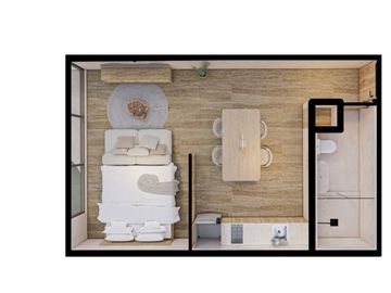 DEPARTAMENTOS DE 1 HABITACIÓN EN VENTA EN TULUM AMUEBLADO