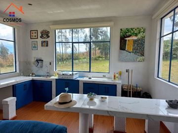 Venta de casa de campo con terreno en Otavalo sector Agato Yaculoma, 3.951 m2