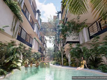 DEPARTAMENTOS EN TULUM A SÓLO 4 MINUTOS DE LA PLAYA, AMUEBLADOS Y EQUIPADOS
