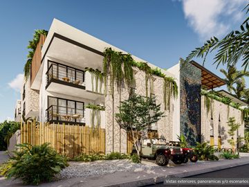 DEPARTAMENTOS EN TULUM A SÓLO 4 MINUTOS DE LA PLAYA, AMUEBLADOS Y EQUIPADOS