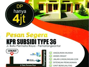 Jual Rumah Subsidi Type 36 di Kota Siantar Dekat Universitas Simalungun