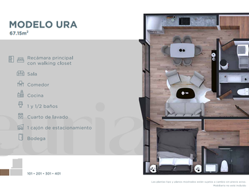Departamento de una recamara en la Garita, excelente para inversión