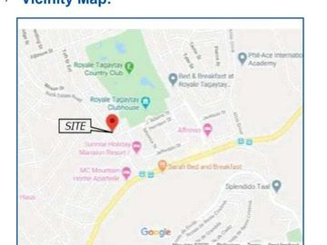 ROYALE TAGAYTAY ESTATE TOWNHOMES  J. Adams Street BRGY. BUCK ESTATE, ALFONSO, CAVITE    Lot Area -118 square meters  Floor Areav-155.01  square meters