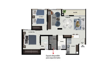 Tipo 60,53m²