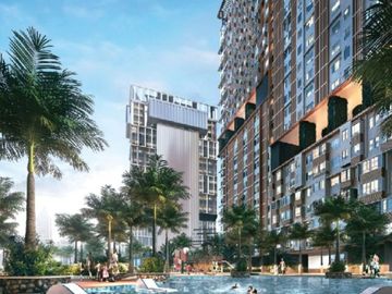 Apt Baru Furnished 2 Bedroom View Pemandangan Taman dan Kolam Renang