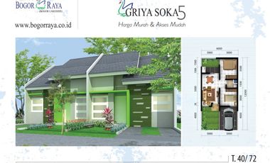 Rumah Hoek Murah Siap Huni Griya Soka Dekat Sentul Jagorawi Summarecon
